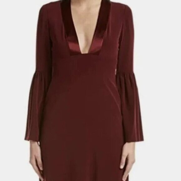 JILL by JILL STUART Women's Deep-v Long Sleeved Cocktail Dress 6 - Picture 1 of 5